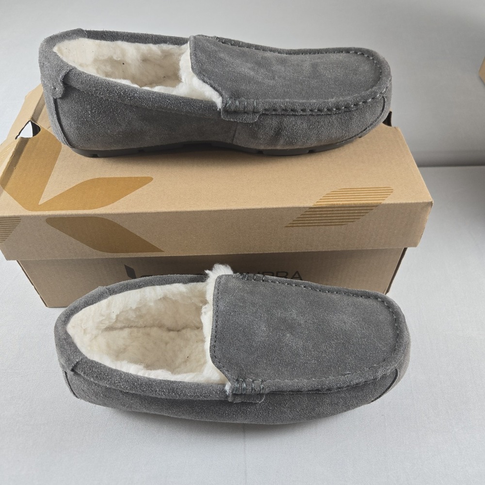 Koolaburra by UGG Tipton Men's 8 Suede‎ Moccasin Faux Shearling Lined Slippers